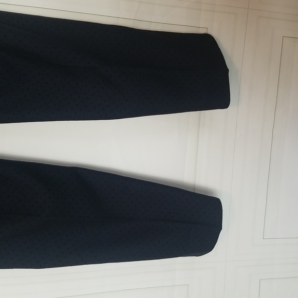 TALBOTS Hampshire Navy Blue Eyelet Look Ankle Cropped Pants - Picture 10 of 16